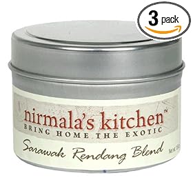 Nirmala's Kitchen Spice Blend, Sarawak Rendang Blend, 1.6-Ounce Unit (Pack of 3)