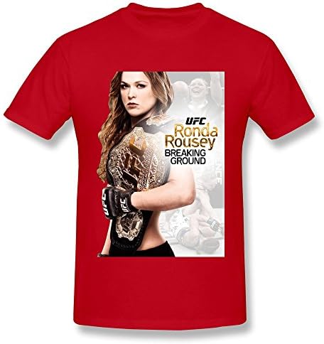 YXY Men's Ufc Ronda Rousey T-shirt Size XXL Red Short Sleeve