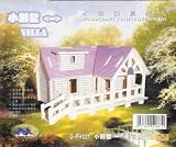 3D PUZZLE PH021 SMALL SIZE 3-D Wooden Puzzle - VILLA I Model Woodcraft Construction Kit Toy