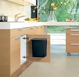 xs-stock Brabantia Built-in Bin, 10litre, Black