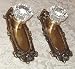 Antique Type Crystal Glass & Antique Solid Brass Knobs Dummy/french Door Knob Set