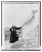 Historic Print (L): [Father O'Kief, a monk, posed full-length, standing at bottom of brick steps of the old