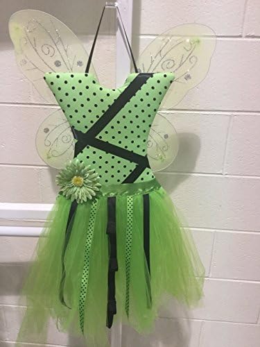 Green and Black Polka Dot Fairy Wing Tutu Hair Bow Holder