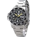 skz211 Seiko 5 Sports Automatic Atlas Diver Yellow Hands Black Dial Watch by Seiko