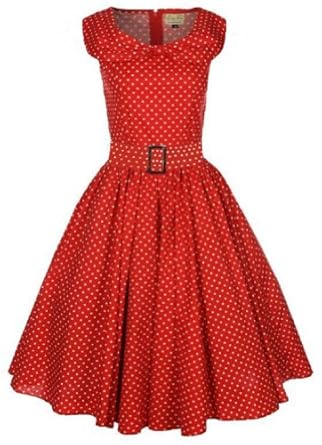 lindy bop red polka dot dress