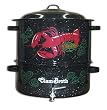 Granite Ware 19-Quart Enamel-on-Steel 2-Tier Decorated Clam-and-Lobster Steamer with Faucet