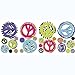 RoomMates RMK1860SCS Zebra Peace Signs Peel and Stick Wall Decals