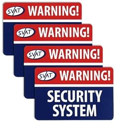SVAT Electronics VU100-ST 4 Pack of Peel & Stick Crime Deterrent Window Warning Stickers with UV Fade Protection