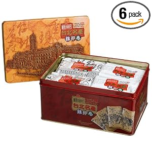 I Mei Cookie Roll Gift Pack, 18.62-Ounce Tin (Pack of 6) by I Mei