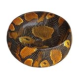 〔INK-0403191H〕　オンカウンタータイプ　ラウンド　パイソン柄　陶器製　洗面ボウル　【サイズ：W400*D400*H155】