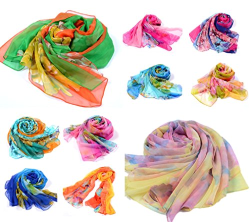 【ARINCO】 エレガント カラフル 大判 スカーフ ストール レディース 200cm x 140cm 通勤 通学 結婚式 二次会