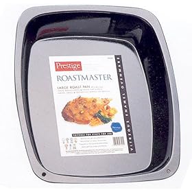 Prestige RoastMaster Vitreous Enamel Oven Roaster, Large, 37 cm x 32 cm