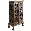 Handmade Asian Furniture - 50" Coconut Palm Storage Cabinet / End Table - Rich Dark Finish