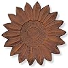 Sunset Vista Designs Cast Iron Sunflower Stepping Stone, 12-Inch Diameter