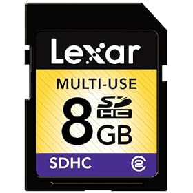 Lexar 8 GB Class 2 SDHC Flash Memory Card LSD8GBASBNA