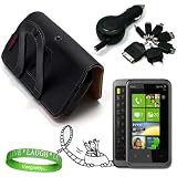 Quality Black Windows 7 HTC 7 PRO SmartPhone Leather Case Holster with Optional Belt Clip & Attached Leather Button Latch for HTC 7 PRO Phone (HTC 7 PRO CDMA , Unlocked , America Version) + Compatible Windows 7 HTC 7 PRO Car Charger + Live * Laugh * Love Vangoddy Wrist Band!!! 51ECe9LsxHL. SL160 Quality Black Windows 7 HTC 7 PRO SmartPhone Leather Case Holster with Optional Belt Clip & Attached Leather Button Latch for HTC 7 PRO Phone (HTC 7 PRO CDMA , Unlocked , America Version) + Compatible Windows 7 HTC 7 PRO Car Charger + Live * Laugh * Love Vangoddy Wrist Band!!!