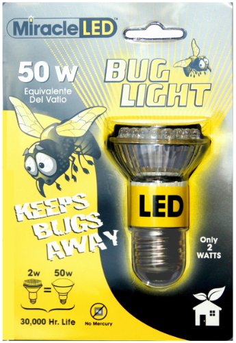 Miracle LED 605023 Bug Lite Bulb, Yellow