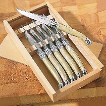 Jean Dubost Laguiole 6-Piece Steak Knives (Pearlized Ivory