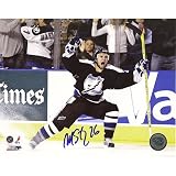 NHL Martin St Louis Celebrating Playoff GWG Vs Islanders Autographed 8-by-10-Inch Photograph