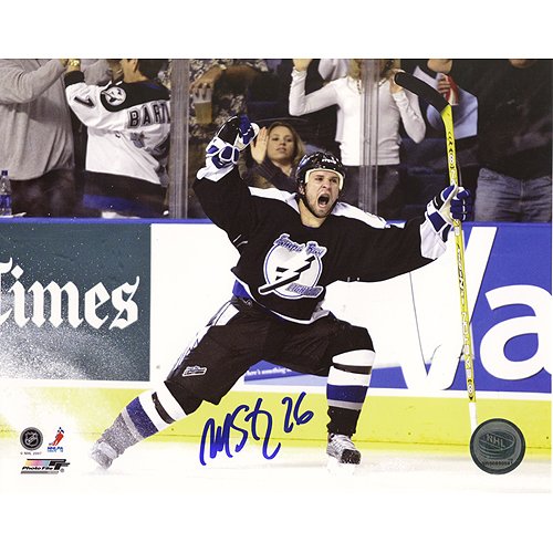 Steiner Sports NHL Martin St Louis Celebrating Playoff GWG Vs Islanders Autographed 8-by-10-Inch Photograph