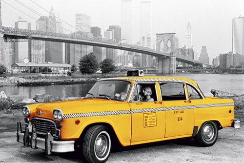 1art1 Empire 353825 New York Classic Yellow Cab Taxi colourlight Poster - 91.5 x 61 cm