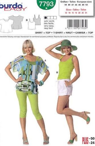 Schnittmuster Burda 7793 Shirt Gr. 38-50