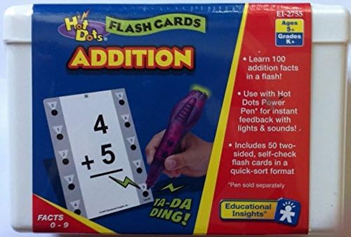 Hot Dots ADDITION Flash Cards