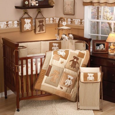 Eddie Bauer Teddy Bear 4 Piece Crib Bedding Set - CRC361-1