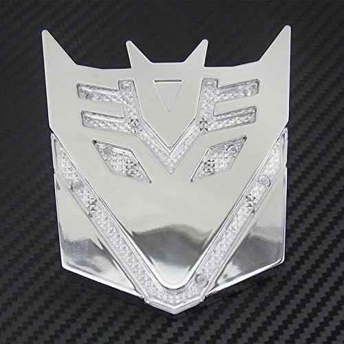 DEZHI Solar Energy Autobot Decepticons Emblem Car Decoration Transformers Sticker Logo Badge Decal Warning Lamp (Decepticons)