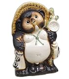 【信楽焼】福ひねり狸　13号　サイズ・約幅29×奥行き23×高さ45cm