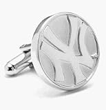 New York Yankees MLB Silver Series Executive Cuff Links - 1 Pair