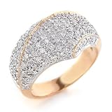 14K Rose Gold Pave Diamond Ring