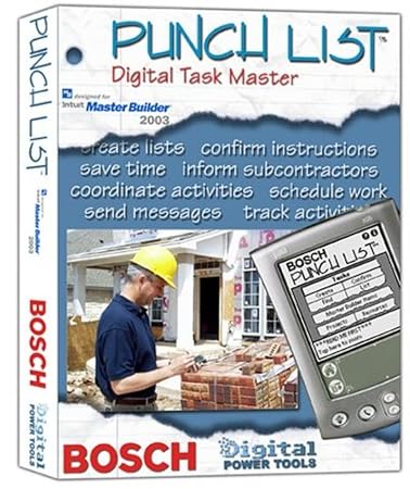 Bosch Punch List Digital Task Master, Master Builder 2003 Version #BDPTPLMB (DVD-ROM)