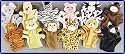 6 soft Plush Velour Animal Hand puppets