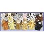 6 soft Plush Velour Animal Hand puppets