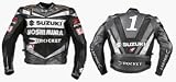 JOE ROCKET FACTORY RACE LTHR JKT 06 BK/GUN/SL/WH SUZ 44 5520044