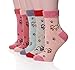 Dosoni Women's Cotton Knitting Warm Soft Winter Socks - 5 Pack (Footprint Cat)