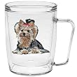 Yorkshire Terrier 18 oz Insulated Coffee Mug, Clear
