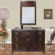 Wellington Single Sink Vanity - Marble Top 44"L with Mirror Bathroom Cabinet New