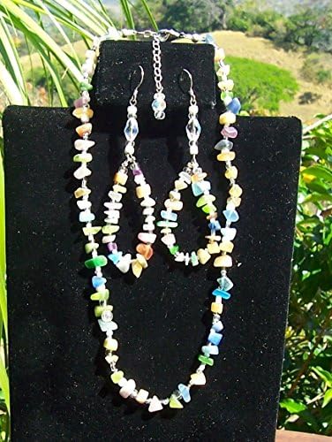 Multicolor Set, Necklace, Bracelet and Earrings.