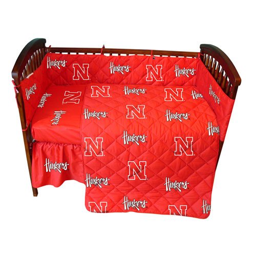 Nebraska (NU) Cornhuskers 5-piece Baby Crib Bedding Set