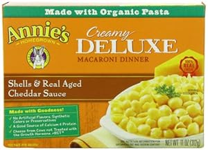 Annie's Creamy Deluxe Shells & Real Aged Cheddar Sauce 11-oz boxes pack of 12