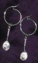Tennis Racquet Hoop Earrings