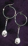 Tennis Racquet Hoop Earrings