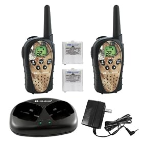Click here to buy Midland LXT345VP3 22 Channel 20-Mile GMRS with Camo Face Plate and Rechargeable Batteries... by Midland.