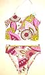 Girls 2-piece Swimwear Tankini Lime/Pink Psychodelic