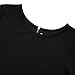Leadingstar Women Crew Neck Long Sleeve Crop Top Midi Skirt Outfit Two Piece Bodycon Short Black Dress XL