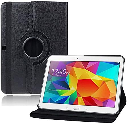 Amcctvshop 1pc Rotating Stand Leather Case for Samsung Galaxy Tab 4 10.1 T530