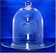 Individually Hand Etched Crab Clear Glass Dome Butler Serving Plate 10"H
