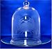 Individually Hand Etched Crab Clear Glass Dome Butler Serving Plate 10"H